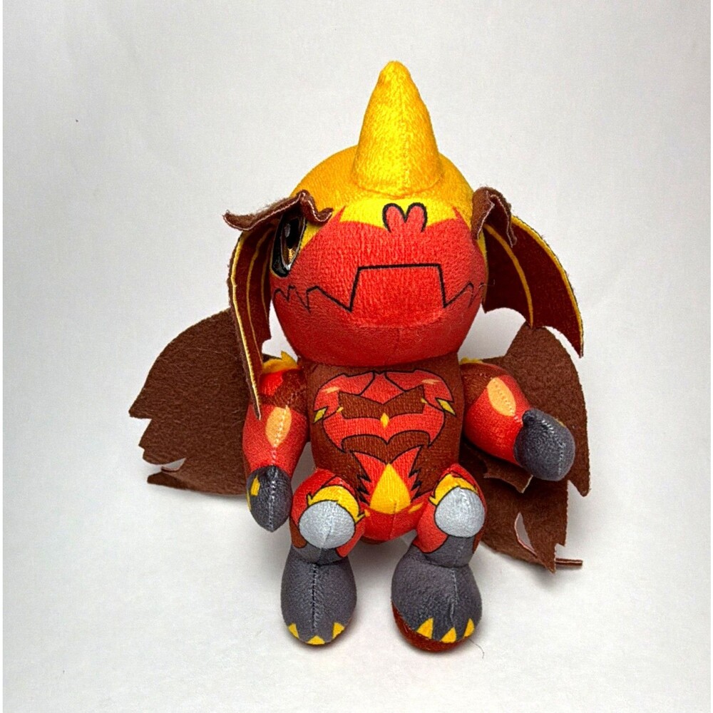 Toy Factory Bakugan Plush Stuffed Character Toy Red Yellow Brown Gray 7 in